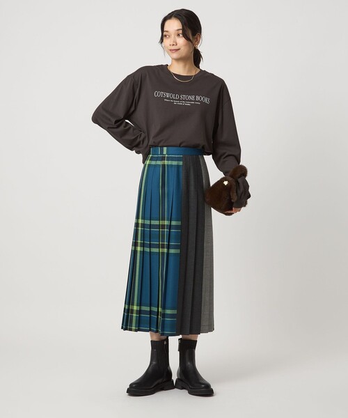 green label relaxing(グリーンレーベルリラクシング)の「ロゴ ロングスリーブ Tシャツ(Tシャツ/カットソー・レディース・ダークグレー/その他1/その他2・FREE)」の8枚目の写真