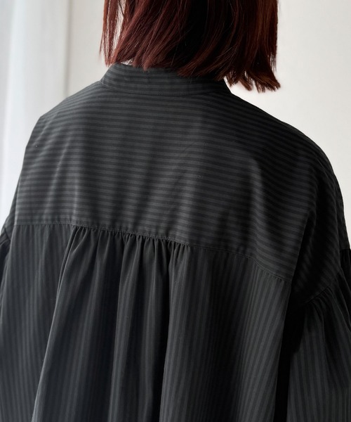 セール】着方自在でロングシーズン活躍◎柄アソートバンドカラービッグ