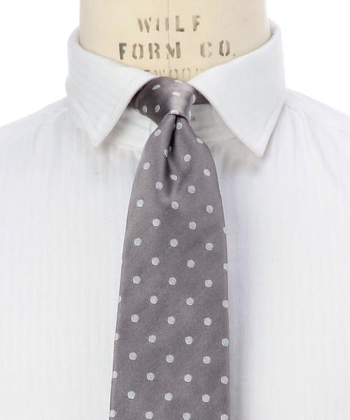 UNITED ARROWS（ユナイテッドアローズ）の「＜SOVEREIGN（ソブリン）＞BIANCHI サテン ドット タイ◆（ネクタイ・メンズ・ゴールド/シルバー/グレー/ピンク/ターコイズブルー/ネイビー・フリー）」の2枚目の写真