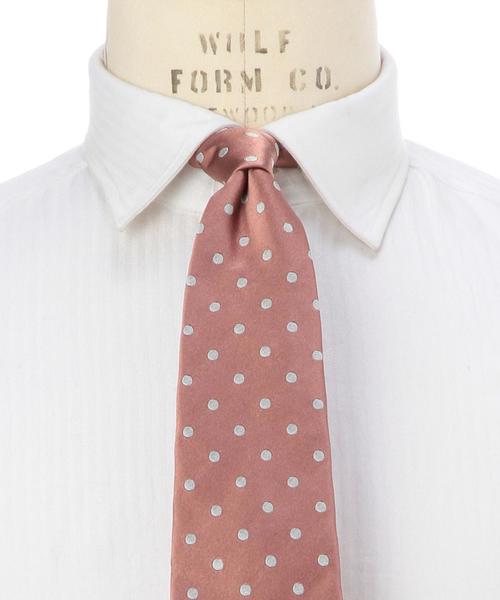 UNITED ARROWS（ユナイテッドアローズ）の「＜SOVEREIGN（ソブリン）＞BIANCHI サテン ドット タイ◆（ネクタイ・メンズ・ゴールド/シルバー/グレー/ピンク/ターコイズブルー/ネイビー・フリー）」の4枚目の写真