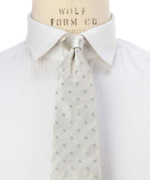UNITED ARROWS（ユナイテッドアローズ）の「＜SOVEREIGN（ソブリン）＞BIANCHI サテン ドット タイ◆（ネクタイ・メンズ・ゴールド/シルバー/グレー/ピンク/ターコイズブルー/ネイビー・フリー）」の5枚目の写真