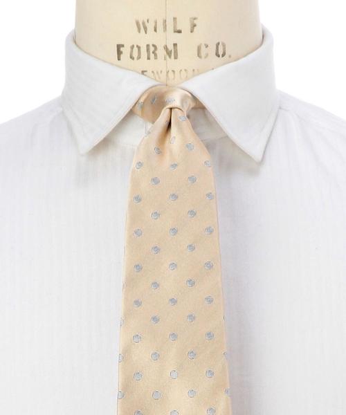 UNITED ARROWS（ユナイテッドアローズ）の「＜SOVEREIGN（ソブリン）＞BIANCHI サテン ドット タイ◆（ネクタイ・メンズ・ゴールド/シルバー/グレー/ピンク/ターコイズブルー/ネイビー・フリー）」の6枚目の写真