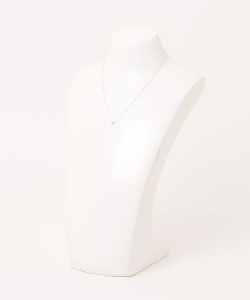 TAKE-UP（テイクアップ）の「K10 ツインダイヤモンドネックレス( IB)（チャーム・レディース・ホワイトゴールド・FREE）」の6枚目の写真