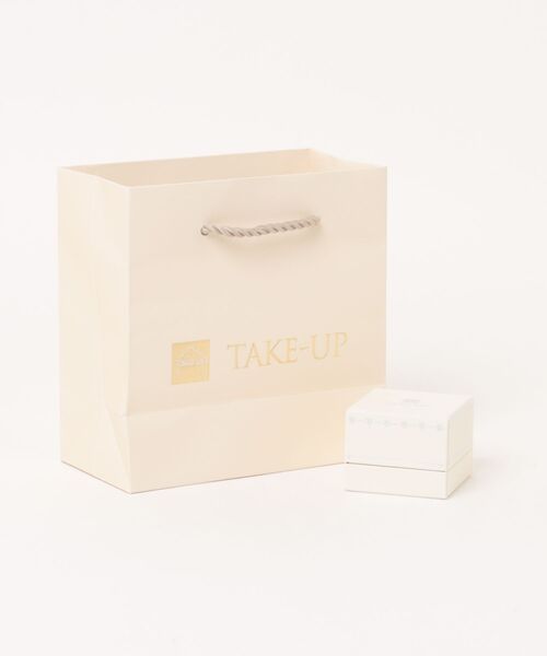 TAKE-UP（テイクアップ）の「K10 ツインダイヤモンドネックレス( IB)（チャーム・レディース・ホワイトゴールド・FREE）」の7枚目の写真