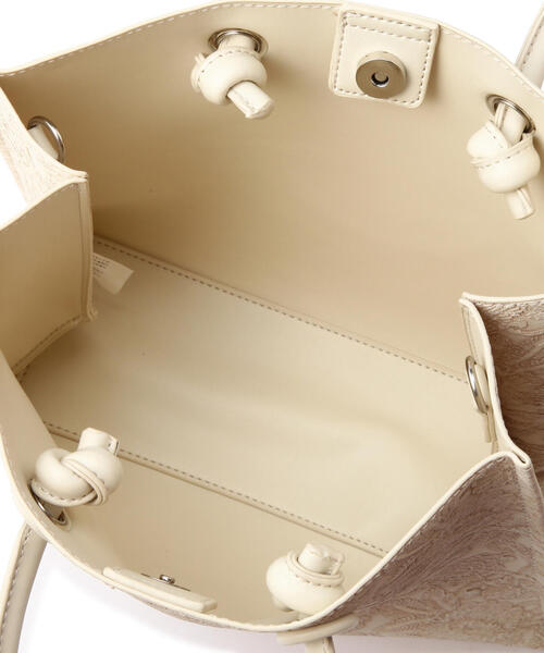 FREE'S MART(フリーズマート)の「エンボスペイズリーバッグ(トートバッグ・レディース・ブラック/カーキ/ホワイト/ブラウン/ピンク・フリ-)」の20枚目の写真