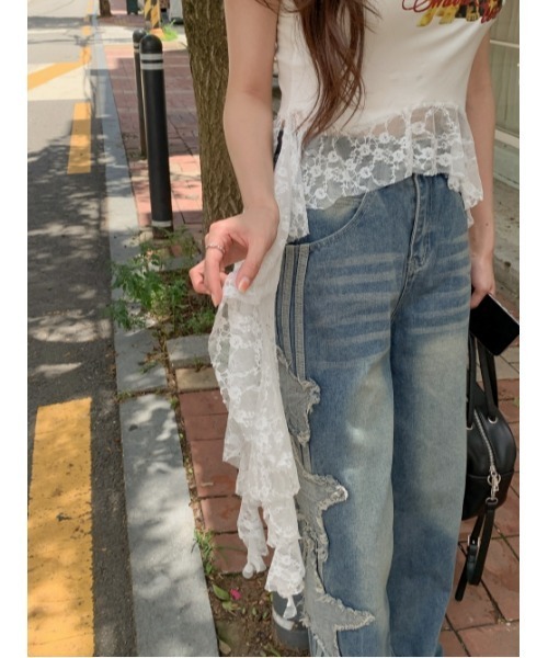 Vini（ヴィニ）の「【Vini】キャット レース  ティー（Tシャツ/カットソー・レディース・ブラック/ホワイト・MEDIUM）」の10枚目の写真