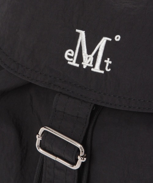 【myu】【新品未開封】MUCENT 刺繍付きブラックリュック UNISEX】MUCENT／ミュトミニバックパック（バックパック