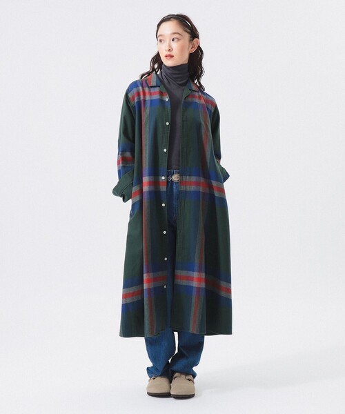 BEAMS BOY ビームスボーイ ネルチェック ヘンリーワンピース BEAMS BOY（ビームス ボーイ）ビッグ タータン ワンピース