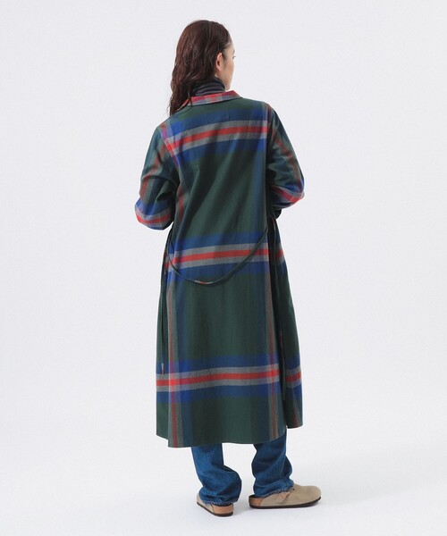 BEAMS BOY（ビームスボーイ）の「ビッグ タータン ワンピース（ワンピース・レディース・ダークグリーン/ネイビー/オレンジ・1/2）」の21枚目の写真