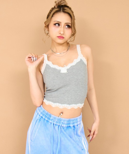 ANAP(アナップ)の「レースドッキング カップ付 キャミソール(キャミソール・レディース・ホワイト/ブラック×ホワイト/グレー/ブラック・FREE)」の12枚目の写真