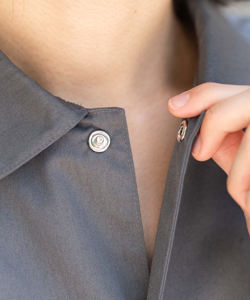 WEGO（ウィゴー）の「WEGO/刺繍ロゴツイルワークシャツ（シャツ/ブラウス・メンズ・ブラック/チャコール・MEDIUM/LARGE）」の11枚目の写真