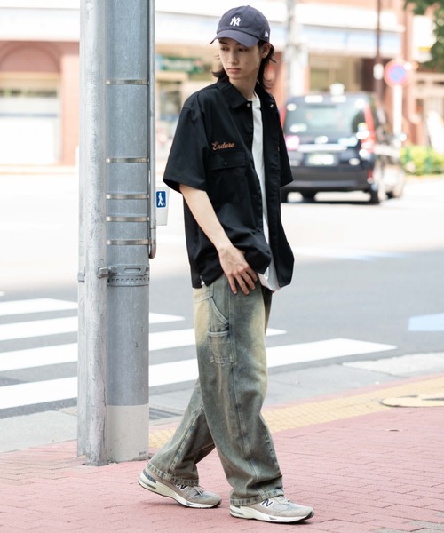 WEGO（ウィゴー）の「WEGO/刺繍ロゴツイルワークシャツ（シャツ/ブラウス・メンズ・ブラック/チャコール・MEDIUM/LARGE）」の16枚目の写真