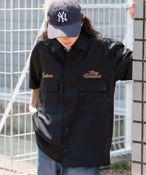 WEGO（ウィゴー）の「WEGO/刺繍ロゴツイルワークシャツ（シャツ/ブラウス・メンズ・ブラック/チャコール・MEDIUM/LARGE）」の17枚目の写真