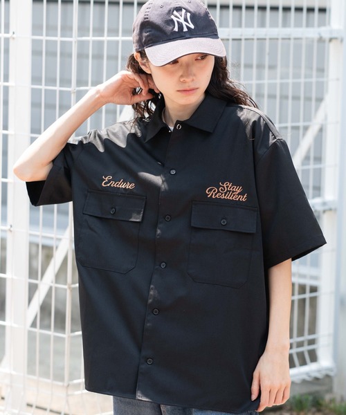 WEGO（ウィゴー）の「WEGO/刺繍ロゴツイルワークシャツ（シャツ/ブラウス・メンズ・ブラック/チャコール・MEDIUM/LARGE）」の18枚目の写真