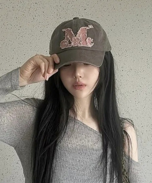 MUCENT（ムセント）の「【UNISEX】MUCENT／アップリケＣＡＰ（キャップ・レディース・スカイブルー/グレー/ライトブラウン・FREE）」の3枚目の写真