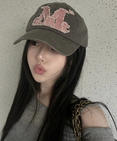 MUCENT（ムセント）の「【UNISEX】MUCENT／アップリケＣＡＰ（キャップ・レディース・スカイブルー/グレー/ライトブラウン・FREE）」の19枚目の写真