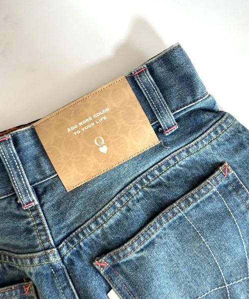Q（キュー）の「Qgirlワイドデニム（デニムパンツ・レディース・インディゴブルー・LARGE/MEDIUM/SMALL）」の5枚目の写真