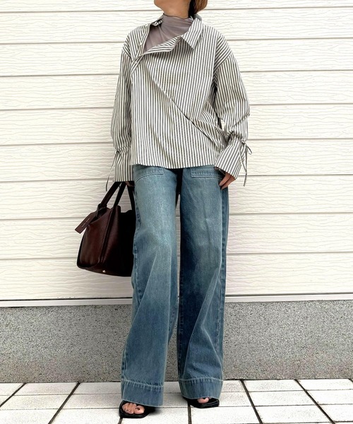 Q（キュー）の「Qgirlワイドデニム（デニムパンツ・レディース・インディゴブルー・LARGE/MEDIUM/SMALL）」の14枚目の写真