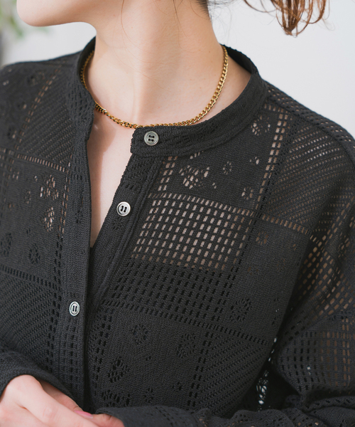 Spick & Span（スピックアンドスパン）の「《追加3》PEレースシャツ（シャツ/ブラウス・レディース・ブラック/ホワイト/ブラウン・FREE）」の17枚目の写真