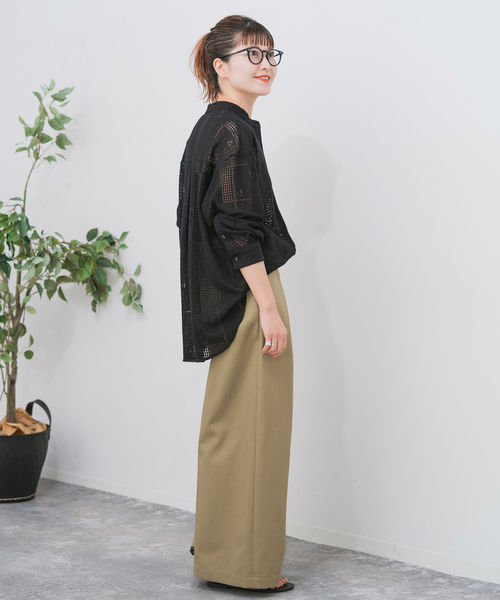 Spick & Span（スピックアンドスパン）の「《追加3》PEレースシャツ（シャツ/ブラウス・レディース・ブラック/ホワイト/ブラウン・FREE）」の19枚目の写真