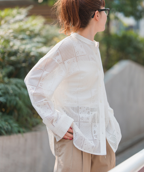 【タグ付き】スピックアンドスパン　PEレースシャツ　Spick and Span Spick & Span｜《追加3》PEレースシャツ | Rakuten Fashion(楽天