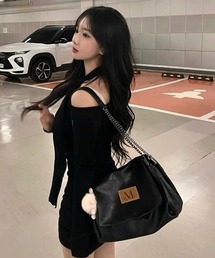 at12:03（アットイチニーゼロサン）の「【日本未発売/WEB限定】MUCENT(ムセント)/チェーン ショルダーバッグ/INFINITY LEATHER CHAIN SHOULDER BAG（ショルダーバッグ）」