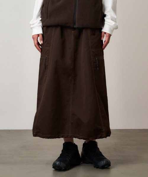 Gramicci(グラミチ)の「SALEM SKIRT|セーレムスカート(スカート・レディース・ライトオリーブ/ブラウン/チャコール・S/M/L)」の3枚目の写真