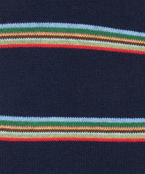 Paul Smith（ポールスミス）の「マルチボーダー ショートソックス【250641 SN】（ソックス/靴下・メンズ・ネイビー/ブラック・25-27）」の4枚目の写真