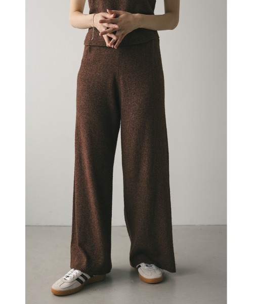 STYLEMIXER(スタイルミキサー)の「リラックスパイルニットパンツ(その他パンツ・レディース・グリーン/ブラウン・SMALL/MEDIUM)」の4枚目の写真