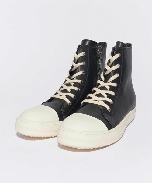 Theater code（シアターコード）の「Leather high-top sneakers/レザーハイカットスニーカ（スニーカー・メンズ・ブラック・27/28）」の3枚目の写真