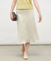 新品！　ノーリーズソフィー　シアーローンフレアスカート　サックス　34サイズ ノーリーズソフィー NOLLEY'S sophi 《セットアップ対応》シアー