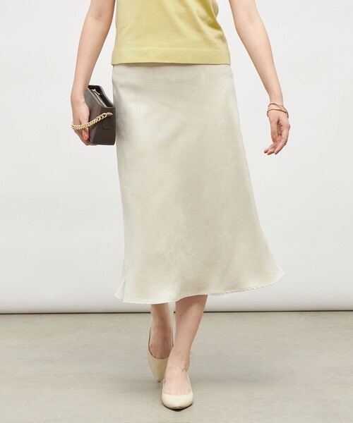 セール】ウォッシャブルフェイクスエードバイヤスフレアスカート