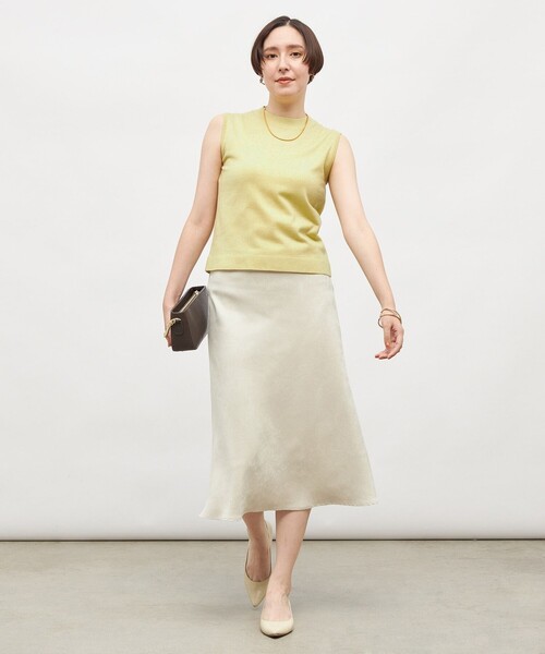 NOLLEY’S Sophi（ノーリーズソフィ）の「ウォッシャブルフェイクスエードバイヤスフレアスカート（スカート・レディース・ベージュ/ライトブルー/オリーブ・38/36/34）」の7枚目の写真