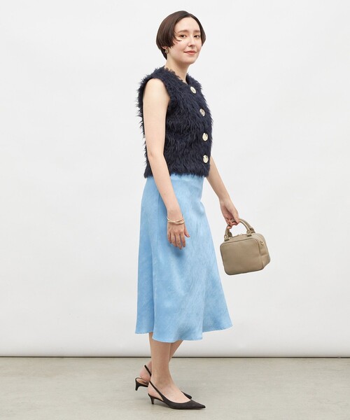 NOLLEY’S Sophi（ノーリーズソフィ）の「ウォッシャブルフェイクスエードバイヤスフレアスカート（スカート・レディース・ベージュ/ライトブルー/オリーブ・38/36/34）」の16枚目の写真