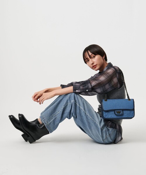 WACCOWACCO（ワッコワッコ）の「【別注】＜WACCOWACCO＞チェーン バッグ-united LOVE project 2025（ショルダーバッグ・レディース・ネイビー/ライトブルー・FREE）」の19枚目の写真