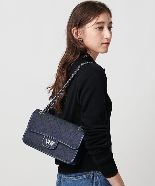 WACCOWACCO（ワッコワッコ）の「【別注】＜WACCOWACCO＞チェーン バッグ-united LOVE project 2025（ショルダーバッグ・レディース・ネイビー/ライトブルー・FREE）」の20枚目の写真