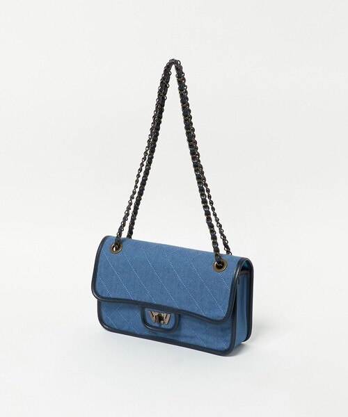 WACCOWACCO（ワッコワッコ）の「【別注】＜WACCOWACCO＞チェーン バッグ-united LOVE project 2025（ショルダーバッグ・レディース・ネイビー/ライトブルー・FREE）」の3枚目の写真