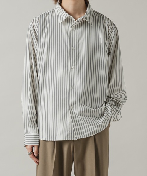 CASPER JOHN（キャスパージョン）の「Hard workers shirts/ハードワーカーズシャツ（シャツ/ブラウス・メンズ・ラベンダー/ホワイト/ダークブラウン/アイボリー/ブラック/カーキ/ライトブルー/サックスブルー/グレー/ブルー/イエロー/サックスブルー系/ホワイト系・X-SMALL/SMALL/MEDIUM/LARGE）」の3枚目の写真