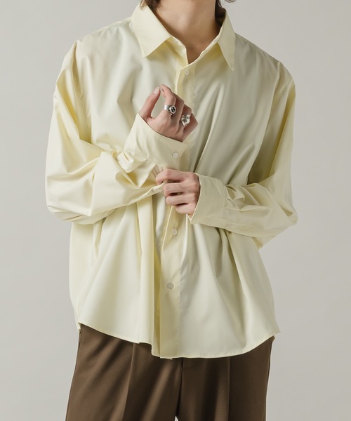 CASPER JOHN（キャスパージョン）の「Hard workers shirts/ハードワーカーズシャツ（シャツ/ブラウス・メンズ・ラベンダー/ホワイト/ダークブラウン/アイボリー/ブラック/カーキ/ライトブルー/サックスブルー/グレー/ブルー/イエロー/サックスブルー系/ホワイト系・X-SMALL/SMALL/MEDIUM/LARGE）」の13枚目の写真