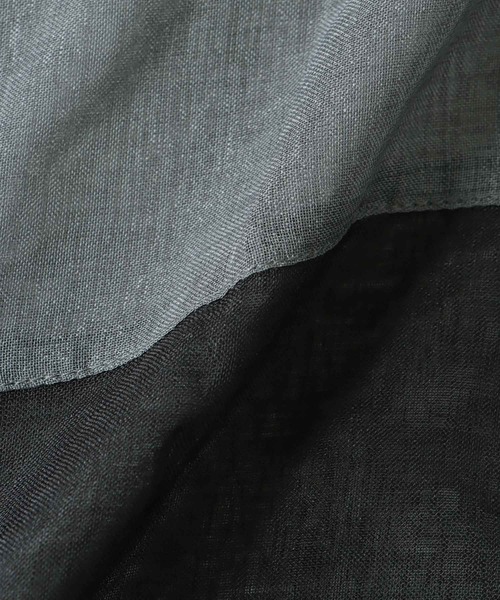 Jines（ジネス）の「シアーリネンライクシャツ（シャツ/ブラウス・レディース・ブラウン/ホワイト/チャコールグレー・38）」の10枚目の写真