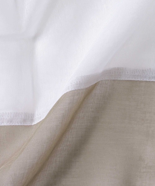 Jines（ジネス）の「シアーリネンライクシャツ（シャツ/ブラウス・レディース・ブラウン/ホワイト/チャコールグレー・38）」の17枚目の写真