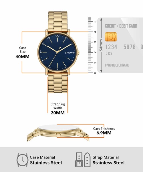 SKAGEN(スカーゲン)の「スカーゲン 腕時計 メンズ アナログ ステンレス SKW6945(アナログ腕時計・メンズ・ゴールド・FREE)」の5枚目の写真