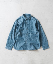 quadro | インディゴライトオンスダンガリー１ループボタンレギュラーシャツ(シャツ/ブラウス)