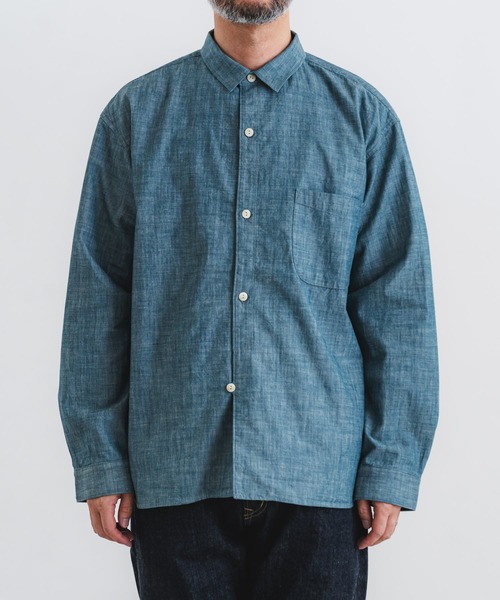 quadro(クオドロ)の「インディゴライトオンスダンガリー1ループボタンレギュラーシャツ(シャツ/ブラウス・メンズ・ネイビー・MEDIUM/LARGE)」の17枚目の写真