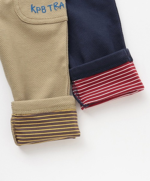 KP BOY（ケーピーボーイ）の「電車刺しゅう ニットツイルパンツ（その他パンツ・キッズ・ベージュ/ネイビー・80ｃｍ/90cm/100cm/120cm/110cm）」の7枚目の写真