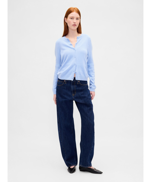 GAP(ギャップ)の「CashSoft カシミヤタッチ クロップドカーディガン(カーディガン/ボレロ・レディース・ピンク/キャメル/ブラック/アイボリー/グレー/ブルー/ブラウン系その他2/ヘザーグレー/ブルー系その他/ブラウン・XS/S/M/L/XL/XXS)」の11枚目の写真