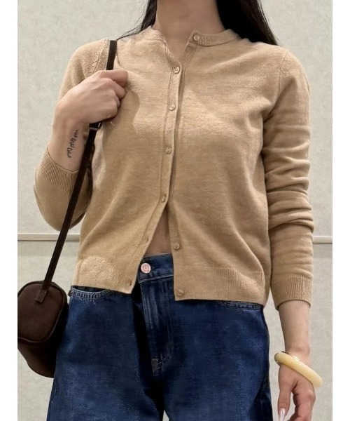 GAP（ギャップ）の「CashSoft カシミヤタッチ クロップドカーディガン（カーディガン/ボレロ・レディース・ピンク/キャメル/ブラック/アイボリー/グレー/ブルー・XS/S/M/L/XL/XXS）」の15枚目の写真