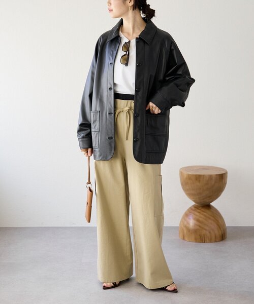 RIVE DROITE（リヴドロワ）の「【MONN.:.(モン)】レザージャケット（その他アウター・レディース・ブラック・FREE）」の5枚目の写真