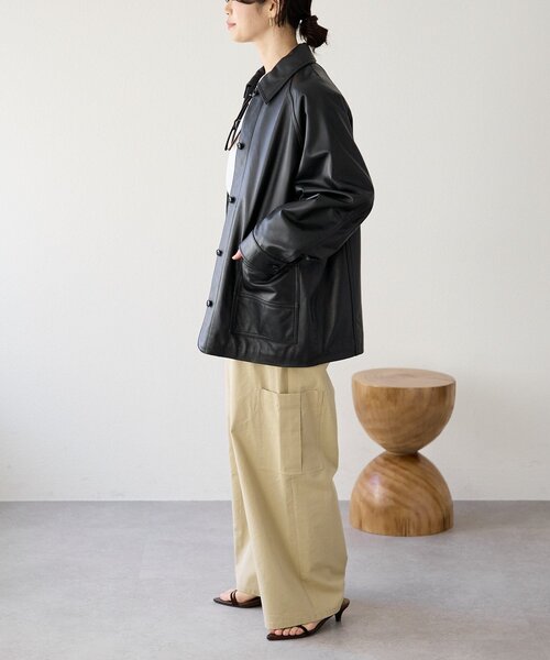 RIVE DROITE（リヴドロワ）の「【MONN.:.(モン)】レザージャケット（その他アウター・レディース・ブラック・FREE）」の7枚目の写真