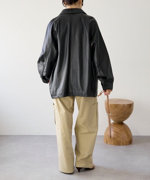 RIVE DROITE（リヴドロワ）の「【MONN.:.(モン)】レザージャケット（その他アウター・レディース・ブラック・FREE）」の8枚目の写真